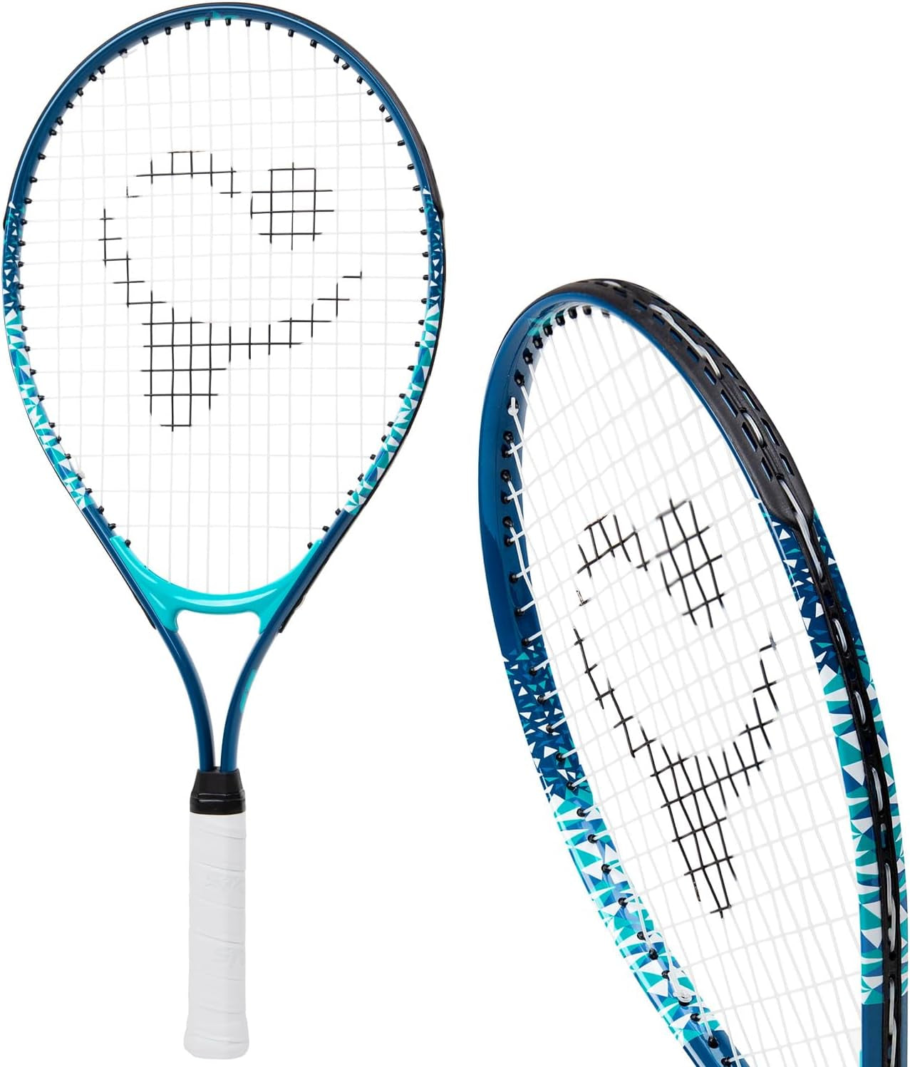Kids Tennis Racket with Training Videos – Aluminum Youth Tennis Racket with Neoprene Handle for Children Age 5-12 – Learn Faster and Play Better by